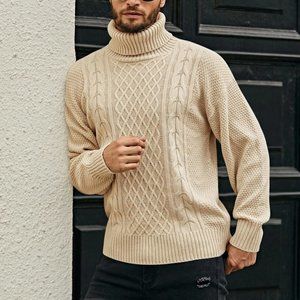 knit turtleneck sweater mens